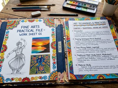 Fine Arts Practical File - Handwritten practical file India
