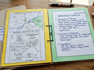 Geography Practical File - Handwritten practical file India