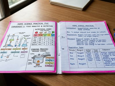 Home Science Practical File - Handwritten practical file India