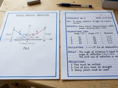 Physics Practical File - Handwritten practical file India