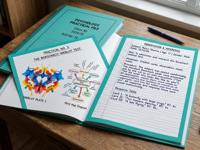 Psychology Practical File - Handwritten practical file India