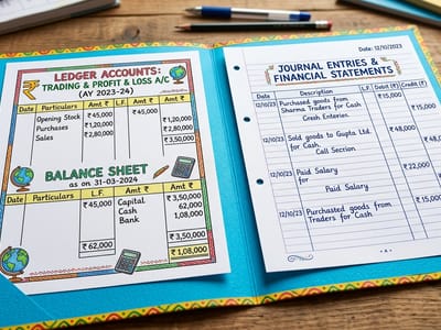 Accountancy Project - Handwritten project file for schools India
