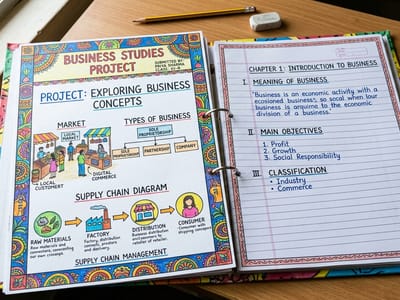 Business Studies Project - Handwritten project file for schools India
