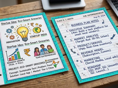 Entrepreneurship Project - Handwritten project file for schools India