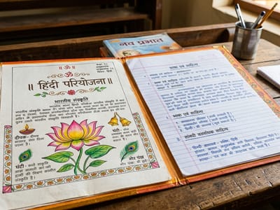 Hindi Project - Handwritten project file for schools India