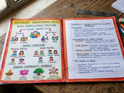 Sociology Project - Handwritten project file for schools India