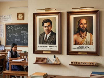 Mathematicians portraits for Indian schools